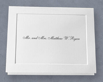 Knightsbridge Premier Folded Note Cards - Raised Ink